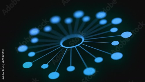 Vibrant neon light trails  of bright, colorful concentric circles on black background