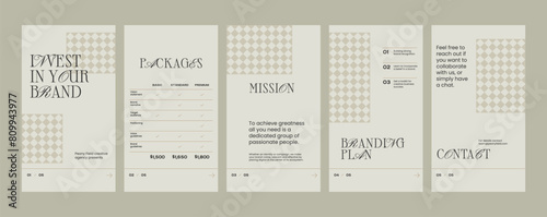 Social Media Template. Brand identity template to create visual identity of your company	