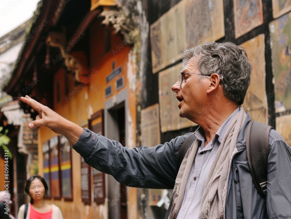 Being taken on a guided tour by a local, observing historic sights and cultural events. Being taken on a guided tour by a local, observing historic sights and cultural events.