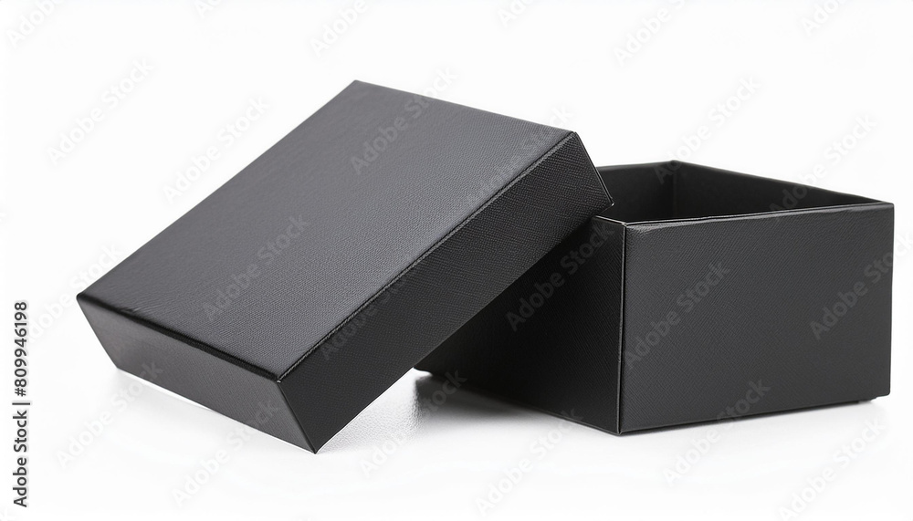 Black box mock up isolated on white background Black box mock up isolated on white background