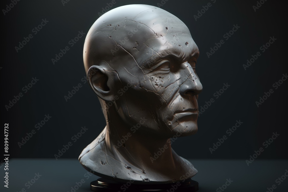 Male head surreal. Face idea person. Generate Ai Male head surreal. Face idea person. Generate Ai