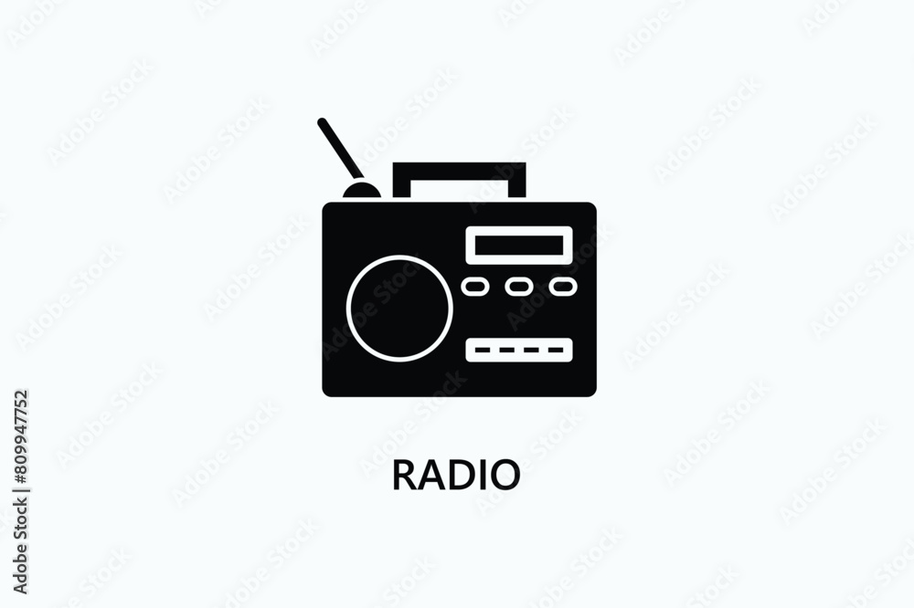 Radio Vector Icon Or Logo Illustration