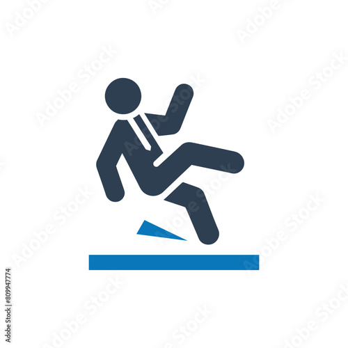 Person slipping icon