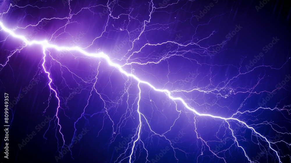 Spectacular Display of a Dynamic Lightning Bolt Against a Dark Sky Spectacular Display of a Dynamic Lightning Bolt Against a Dark Sky