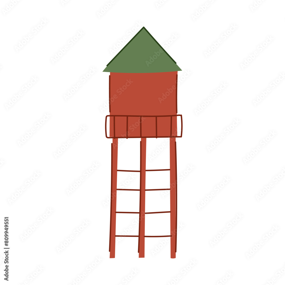 silhouette water tower cartoon. city ladder, reserve metal, building construction silhouette water tower sign. isolated symbol vector illustration silhouette water tower cartoon. city ladder, reserve metal, building construction silhouette water tower sign. isolated symbol vector illustration