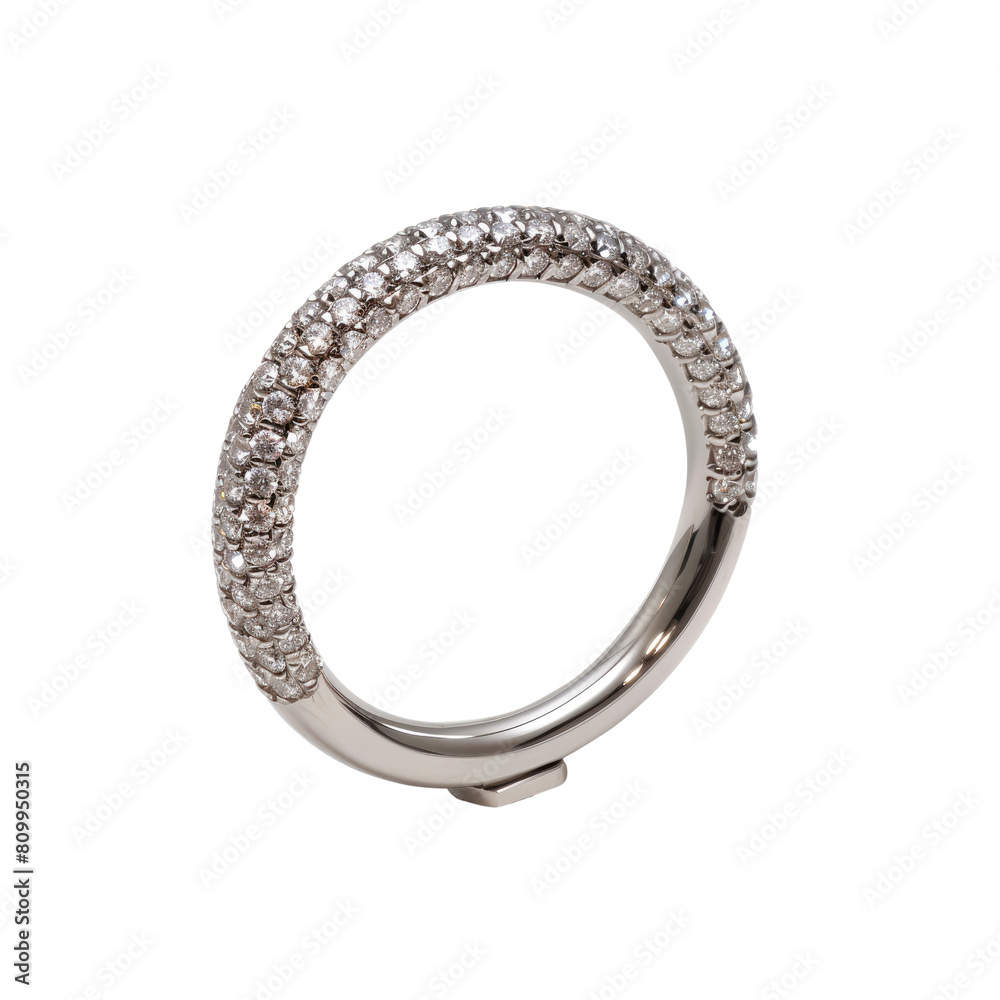 Wedding Ring With A Micro-Pave Setting , Isolated On Transparent, PNG, HD        