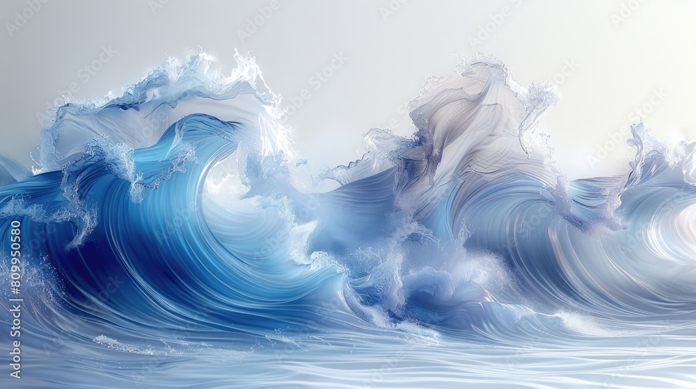 A Painting of a Wave in the Ocean A Painting of a Wave in the Ocean