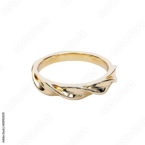 Wedding Ring With A Twisted Band , Isolated On Transparent, PNG, HD 