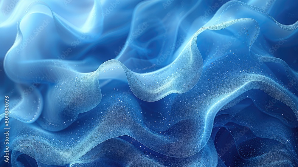 Blue Background With White Swirls and Bubbles Blue Background With White Swirls and Bubbles