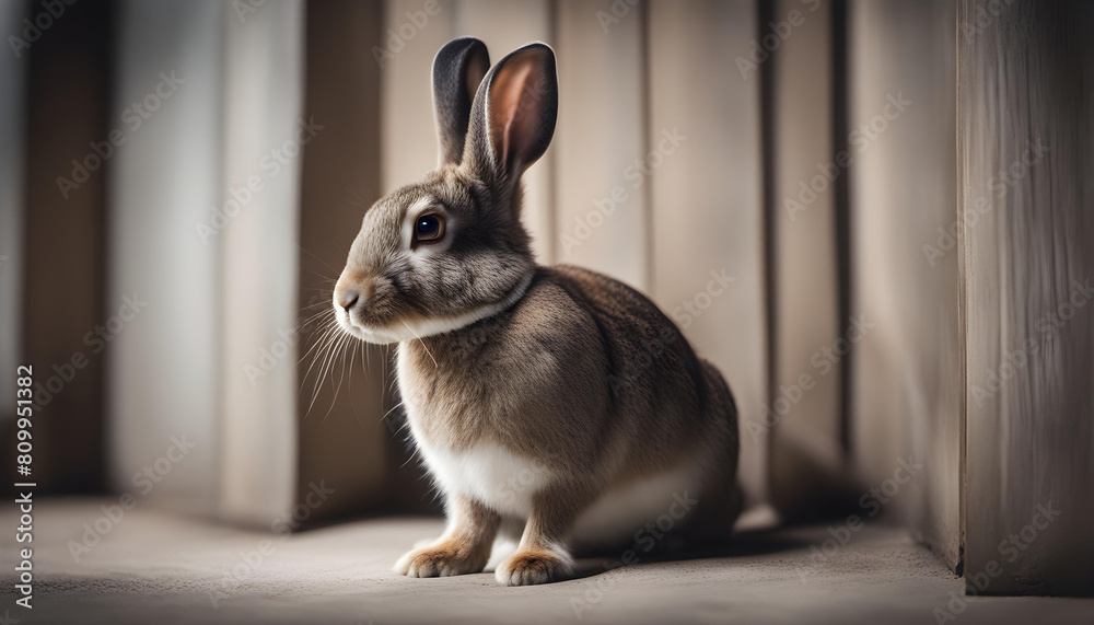 Obraz premium rabbit on the floor