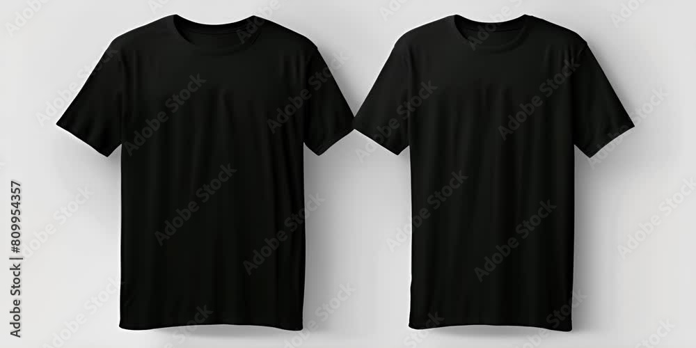 Plain black t - shirt mockup design. front and rear view. isolated on transparent background 4K Video