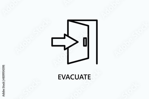 Evacuate Vector Icon Or Logo Illustration