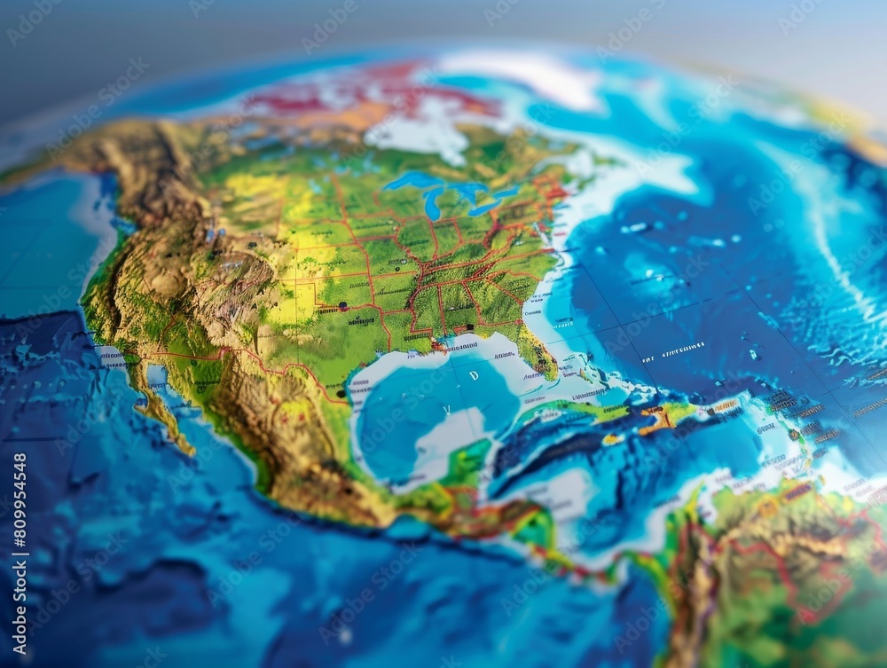 Fototapeta premium North American and Western European locations are a large need for our customers. 