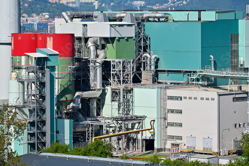 Buildings and technological equipment of waste incineration plant in Brno  Czech Republic