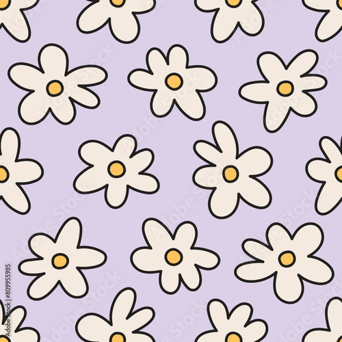 Floral Lilac Seamless Pattern Floral Background Cute flowers pattern