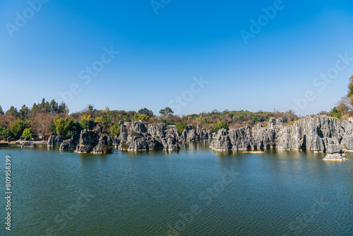 Scenery of Stone Forest Scenic Area in Kunming City, Yunnan Province photo