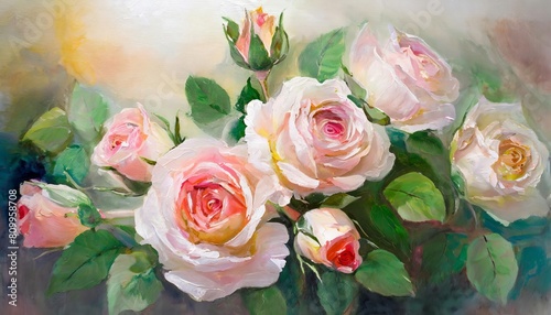 bouquet of roses watercolor