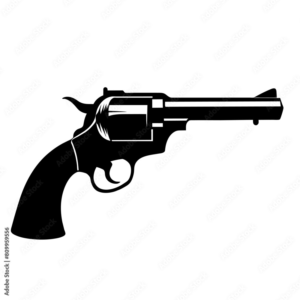 Revolver gun icon. Simple illustration of Revolver gun vector icon. Western concept. Revolver gun icon. Simple illustration of Revolver gun vector icon. Western concept.