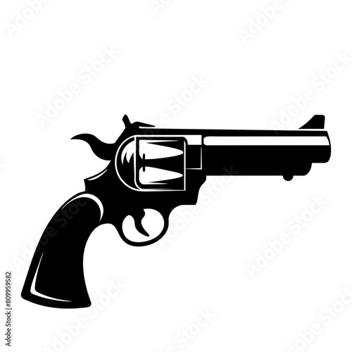 Revolver gun icon. Simple illustration of Revolver gun vector icon. Western concept.