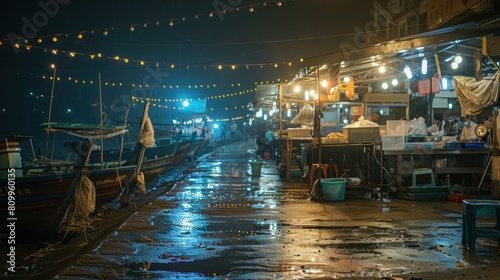 Tam Tien beach and fish market photo