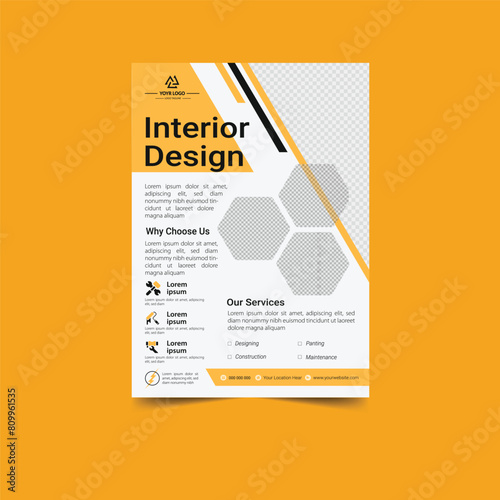Real estate house property flyer poster template