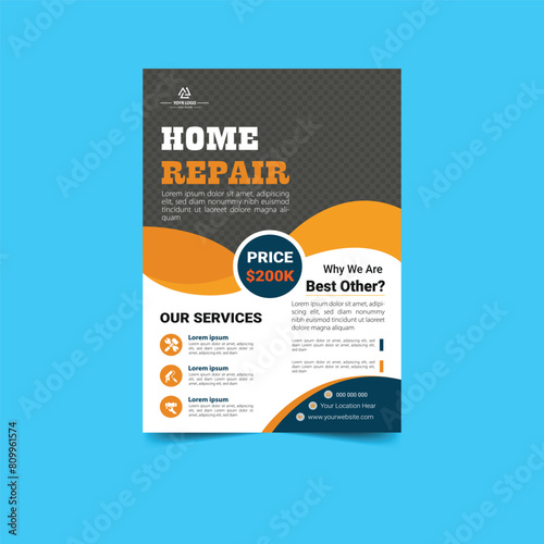 Real estate house property flyer poster template