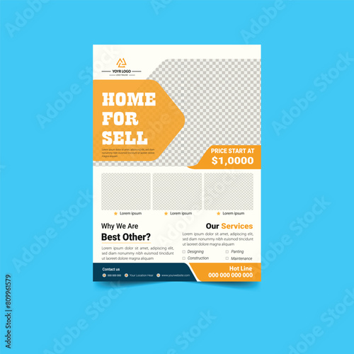Real estate house property flyer poster template