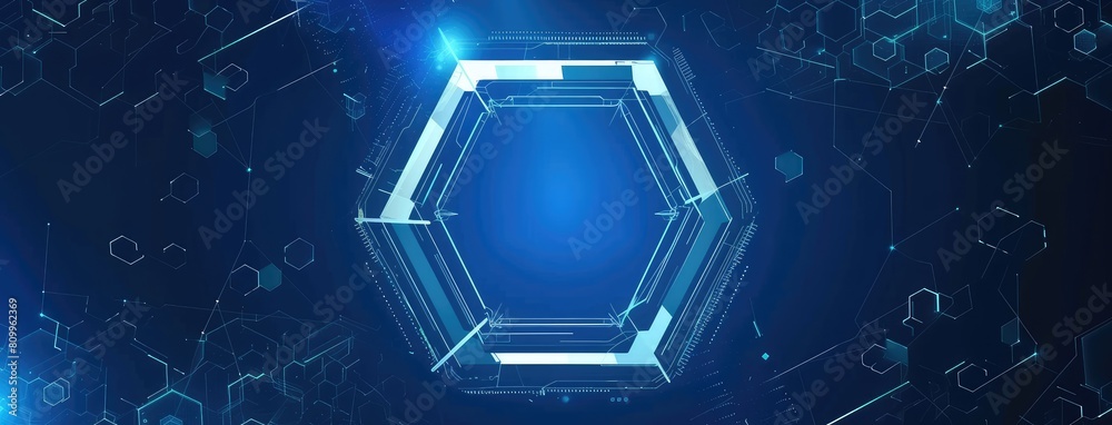Futuristic Blue Hexagonal Technology Abstract Futuristic Blue Hexagonal Technology Abstract