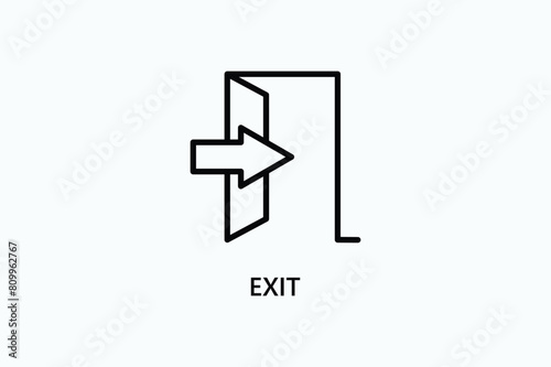 Exit Vector Icon Or Logo Illustration
