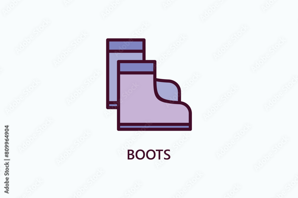 Boots Vector Icon Or Logo Illustration Boots Vector Icon Or Logo Illustration
