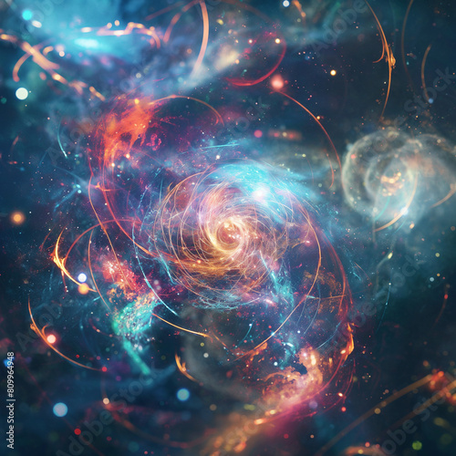 Explore the concept of atomic harmony in your smooth shape art. Create a visual representation where atoms seamlessly bond and interact, forming molecules with graceful curves and balanced proportions