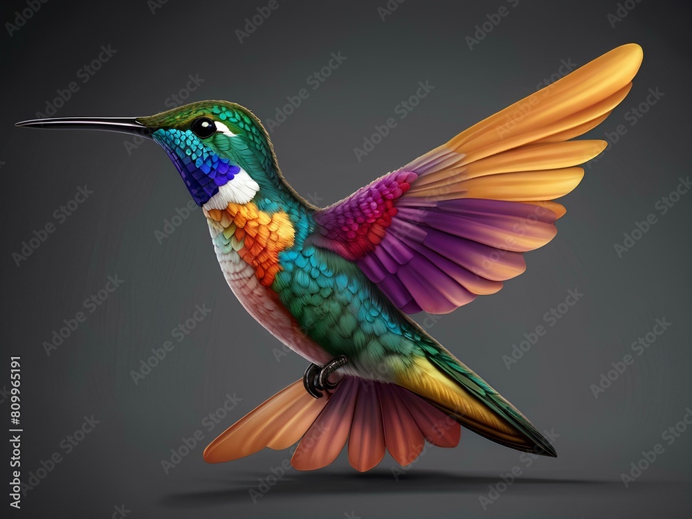 hummingbird with vibrant colors 11