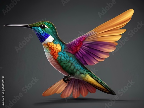 hummingbird with vibrant colors 11