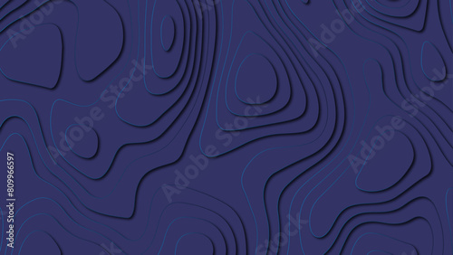 Abstract purple wavy line paper cut with Topographic canyon geometric map relief texture with curve. Abstract purple paper cut and topographic map topography map concept or smooth origami paper cut.