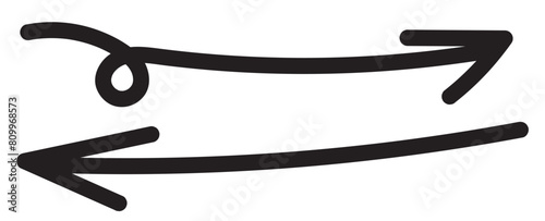 Straight long double vector arrow set