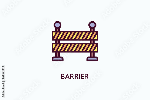 Barrier Vector Icon Or Logo Illustration photo
