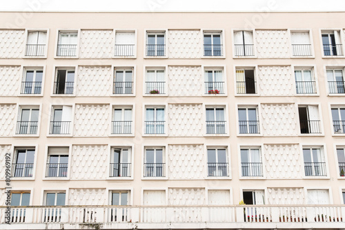 Modernist architecture in the socialist style in Le Havre, France.