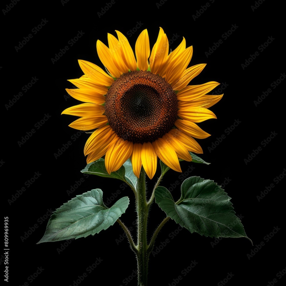 Obraz premium sunflower flower with dark background