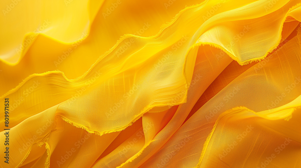Obraz premium Close Up of Yellow Fabric Texture
