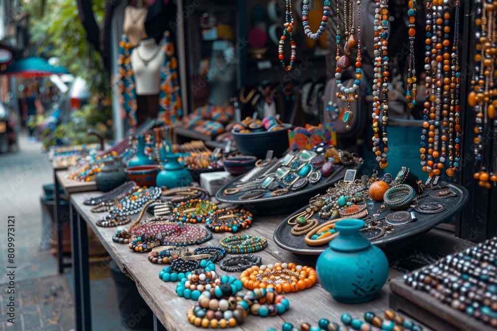 Full traditional jewelry sold at market