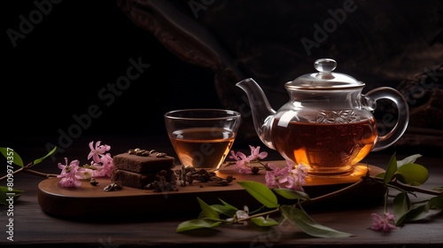 Tea Background with Vintage Style.