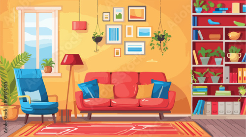 Vector illustration of living room furniture. Beautifull © Ayyan