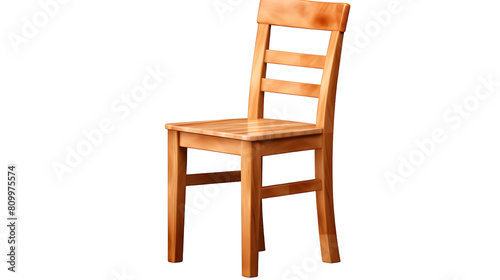wooden chair isolated on white background