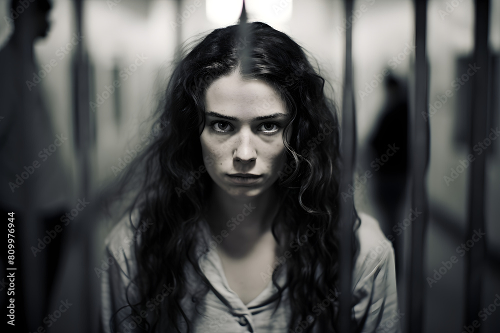 woman in prison, woman behind bars sitting off her time in prison, prisoon bars, time in prison woman in prison, woman behind bars sitting off her time in prison, prisoon bars, time in prison