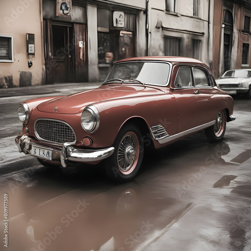 vintage car on the street