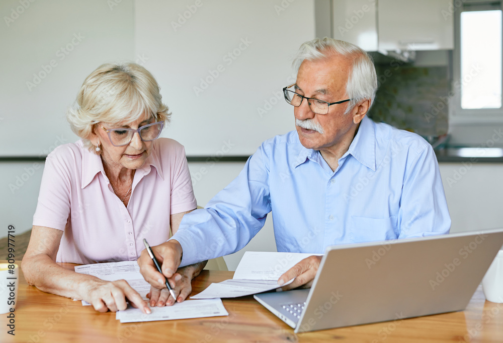 woman man senior bill finance retirement couple home document laptop wife computer budget elderly together mature old retired paperwork tax woman man senior bill finance retirement couple home document laptop wife computer budget elderly together mature old retired paperwork tax