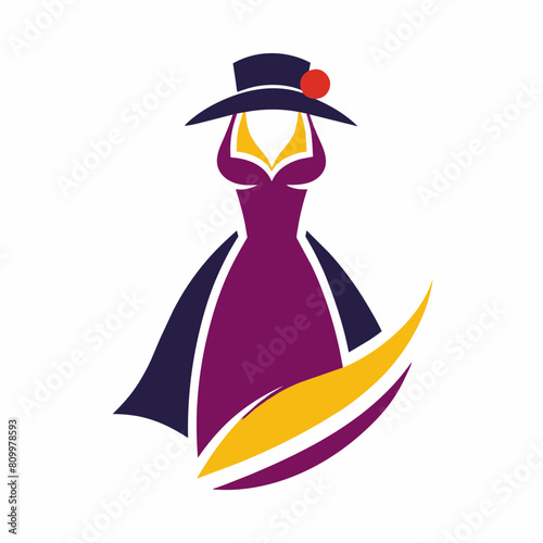 Illustration of a dress and hat