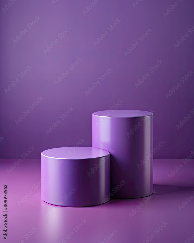 Minimalist abstract background with purple podiums. Minimalist abstract background with purple podiums.