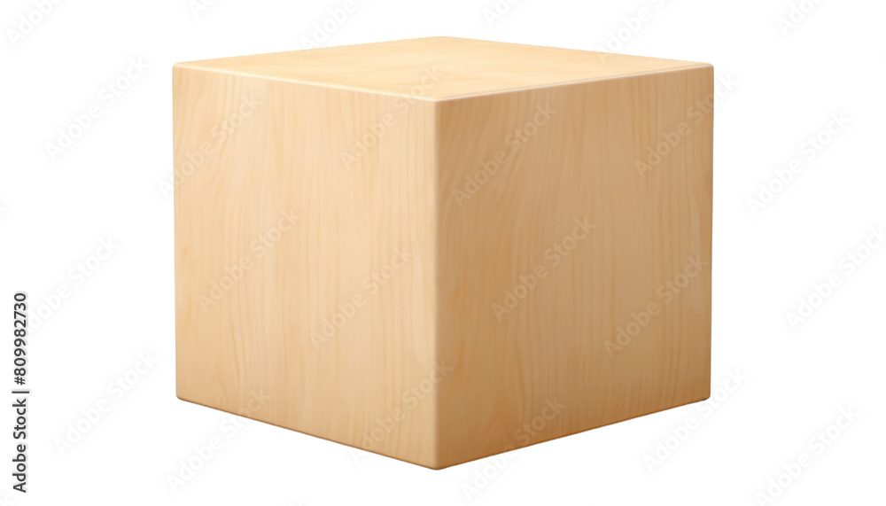 wooden cube isolated on transparent background cutout wooden cube isolated on transparent background cutout