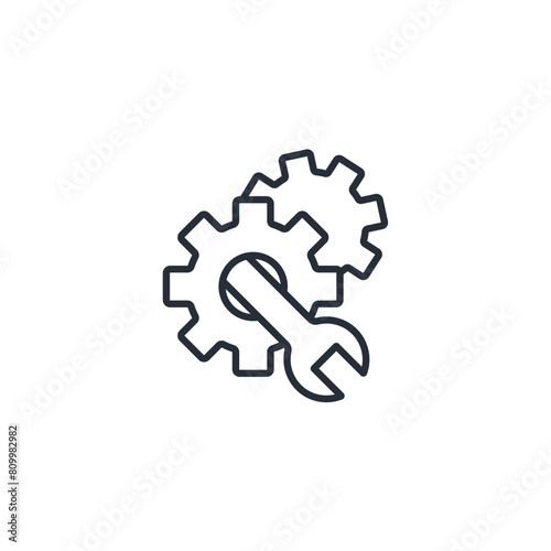 maintance icon. vector.Editable stroke.linear style sign for use web design,logo.Symbol illustration.